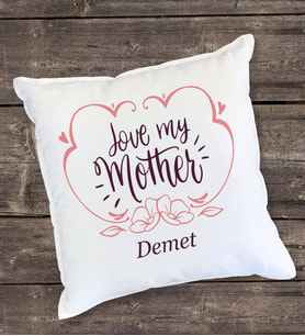 Love My Mother Yastık (Beyaz)