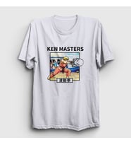 Presmono Unisex Beyaz Ken Oyun Street Fighter T-Shirt 405208tt