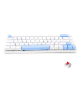 SPELT Skylion K68 68 Tuşlu Aydınlatmalı Drinkey Red Kırmızı Switch Mekanik Kompakt 65% Klavye Beyaz
