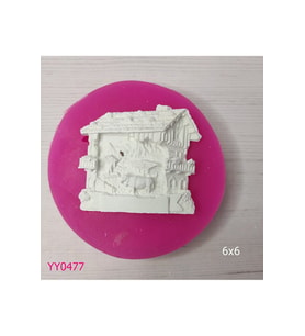 YY0477 Köy Evi Modeli Magnet Silikon Kalıp