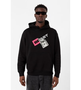 Mr Beast Dollar Bill Siyah Erkek 3ip Kapşonlu Sweatshirt