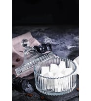 Kristal Cam Şekerlik Lokumluk 250ml Çap11cm
