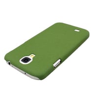 Galaxy S4 i9500 ile Uyumlu Kumlu Sert Kauçuk Kılıf Yeşil
