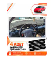 MAZDA 323 FAMİLİA KAPAKLI (1994-1998) Uyumlu Ön Torpido Koruma Kılıfı Halısı - Siyah