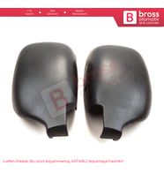 Renault Kangoo Nissan Kubistar 1997-2008 Peugeot 405 için Sağ Sol Yan Dış Ayna Kapağı 8200245171 8200245172