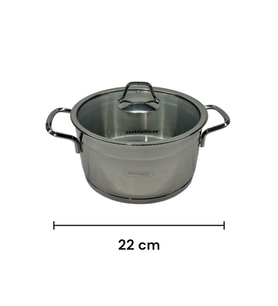 Kahramanlar Çelik Sırma Derin Tencere 22 cm