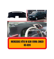 Mercedes -benz Vito W638 1996-2003 Ön Örtüsü Göğüs Panel Torpido Koruma Koruyucu Kılıfı Halısı