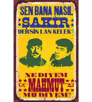Yeşilçam Temalı Retro Ahşap Poster