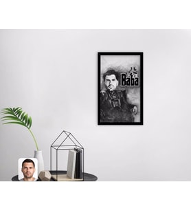 BK Gift Kişiye Özel Godfather Baba Karikatürlü Dekoratif Ahşap Siyah Çerçeveli Tablo-22