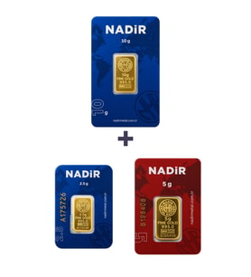 Nadir Gold 24 Ayar 17,5 Gram Altın (1 Ad 10 Gram Altın + 1 Ad 5 Gram Altın + 1 Ad 2,5 Gram Altın )