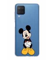 Samsung Galaxy M12 Kapak Mickey Mouse Tasarımlı Şeffaf Silikon Kılıf