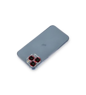 Apple iPhone 11 Pro Metal Kamera Lens Koruma Cam - Kırmızı