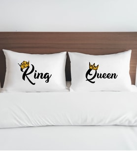 BK Gift Sevgili Tasarımlı Pamuklu 2’li Yastık Kılıfı Seti-13 50x70cm, Sevgiliye Hediye, Ev Hediyesi, Tasarım Ev Tekstili