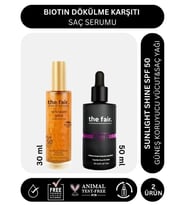 the fair. Biotin Dökülme Karşıtı 50 ml Saç Serumu ve Shine SPF 50 Güneş Koruyucu Saç Yağı 30 ml