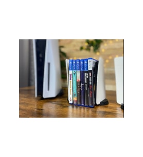 PS5 Konsol Tasarımlı CD Stand Rafı, İkonik Konsol Görünümlü Oyun Kutusu (CD) Rafı – Stand Organizer