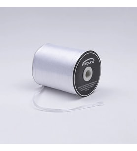 Fuyaku 6 mm Saten Kurdele Beyaz (500 Metre)