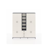 Arges Gardrop 17 Raflı 4 Çekmeceli 8 Kapaklı 220x30x243 Antrasit-Aytaşı