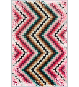 Eliana Home Baskılı, Yıkanabilir Kaymaz Taban Salon Halısı LNA1536-HT114 100x150 cm (Pembe)
