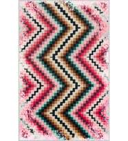 Eliana Home Baskılı, Yıkanabilir Kaymaz Taban Salon Halısı LNA1536-HT114 100x150 cm (Pembe)