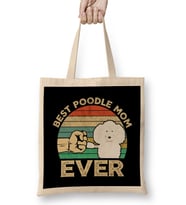 Best Poodle Mom Ever Gifts Bez Çanta Uzun Saplı