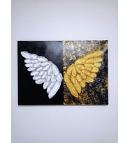El Yapımı Melek Kanatlı Rölyef Tablo 50x70