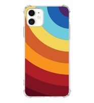 Apple iPhone 11 Uyumlu Köşe Korumalı Antişok  Kapak Renk Cümbüşü Tasarımlı Şeffaf Silikon Kılıf