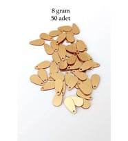 Oya Abiye Bileklik Kolye Pleksi Metalik Plastik Pul Altın Renk 8 gram 50 adet - BNC484