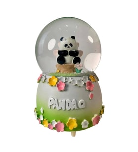 CEREN HDY0184 ORTA BOY HEDİYELİK MÜZİKLİ IŞIKLI KAR ATAN KAR KÜRESİ (PİLLİ) PANDA. Q