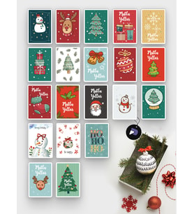 20'li Yılbaşı Kartpostal Seti - Yılbaşı Kartı, Yeni Yıl Kartı, Yılbaşı Kartları, Noel Tebrik Kartı