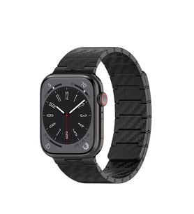 Movenchy Apple Watch 45mm Carbon Steel Kordon - Siyah