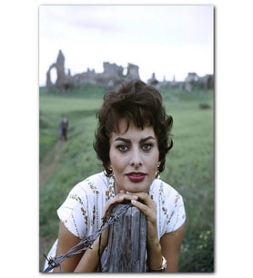 Cakatablo Sophia Loren Arka Planda Tarih MDF Tablo