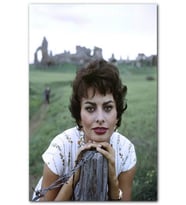 Cakatablo Sophia Loren Arka Planda Tarih MDF Tablo