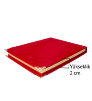 Kişiye Özel Bordo Kadife Albüm Plaket
