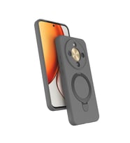Honor X9D Kılıf M-safe Şarj Özellikli Standlı Zore Samara Kapak (Gri-Gri)