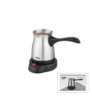 ÇELİK ELEKTRİKLİ CEZVE TÜRK KAHVE MAKİNESİ - 6FİNCAN=500ML 360° KABLOSUZ KULLANIM KATLANIR KULP 600W SCM-9039 (5680)