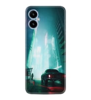 Pova 5 Kılıf Silikon Desen Özel Seri Night Cars 1619