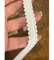 EN 1 CM NAKIŞ İŞLEME BİYE DİKİŞ AKSESUARI ŞERİT 1  METRE (Beyaz)