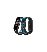 Xiaomi Mi Band 6 Spor Delikli Kordon - Siyah-mavi-beyaz