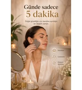 Doğal Taş Gua Sha – Yüz Şekillendirme ve Lenf Masaj Taşı Sertifikalı Doğal Taş
