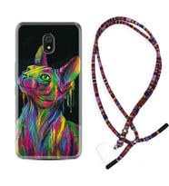 Xiaomi Redmi 8A 8 Pro 9C 9T 10C 11T Pro Kılıf Boyun Asklı Rasta Silikon Color Cat 1754