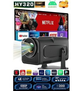 Mini Taşınabilir 4K Sinema Projektörü, Bluetooth, Android, Ev Sineması