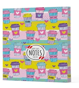 Kahve 10 - Yan Boyamalı Çizgili Defter