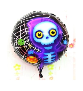 Halloween İskelet Hayalet Folyo Balon 18 inç (5343)
