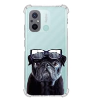 PrintiFy Xiaomi Redmi 12C Uyumlu Köpek 3 Baskılı Şeffaf Köşe Korumalı Antişok Kılıf
