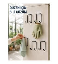 5 Adet Çok Amaçlı Yapışkanlı Askılık Ev Düzenleyici