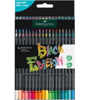 Faber-Castell 116436 - Renkli Kalemler Blackwood, Black Edition, 36'Lı Kutu (Çok Renkli)