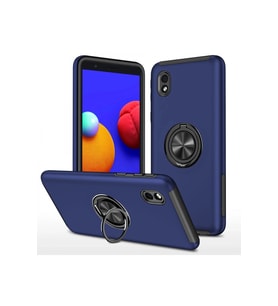 Durukar® Samsung Galaxy A01 Core Kılıf Elit Yüzüklü Kapak - Lacivert