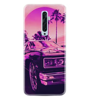 Oppo Reno 2Z 4 Lite 4 Pro 5 6 7 A31 Kılıf Desemli Silikon Mor Araba 1711
