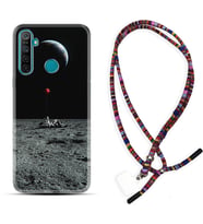 Realme 5i 5 Pro 6i 7 Pro 8 Kılıf Boyun Asklı Rasta Silikon Astronoot Red Baloon 1608