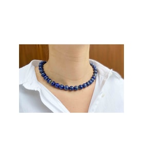 Lapis Lazuli Taşı Doğaltaş Kolye 10 Mm